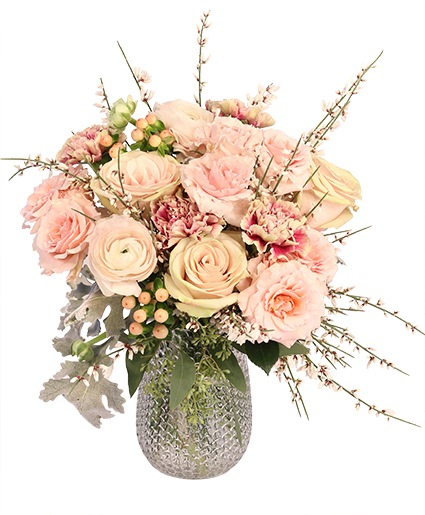 Bouquet floral, poetic pinks, de royal garden flower shop
