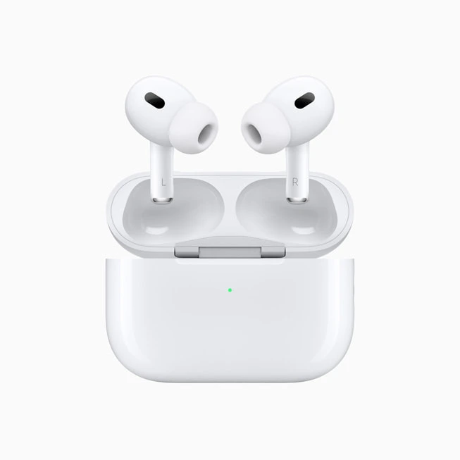 AirPods Pro 2 con estuche blanco abierto